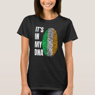 Camiseta Impressão digital DNA Biometria Irlanda Bandeira