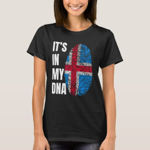 Camiseta Impressão digital DNA Biometria Islândia Sinalizad