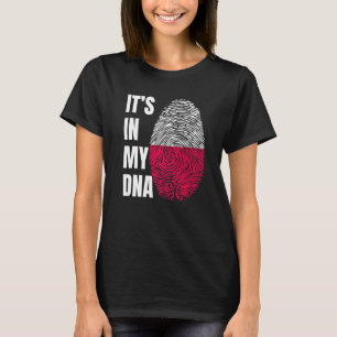 Camiseta Impressão digital DNA Biometria Polonês Polônia