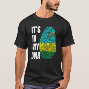 Camiseta Impressão digital DNA Biometria Sinalizador Ruanda