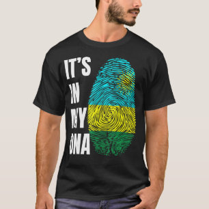 Camiseta Impressão digital DNA Biometria Sinalizador Ruanda