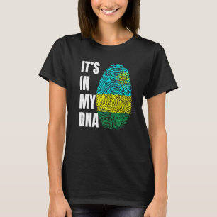 Camiseta Impressão digital DNA Biometria Sinalizador Ruanda