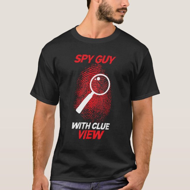 Camiseta Impressão digital do investigador privado do agent (Frente)