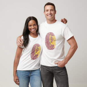 Camiseta Impressão Digital do Sinalizador do Sri Lanka