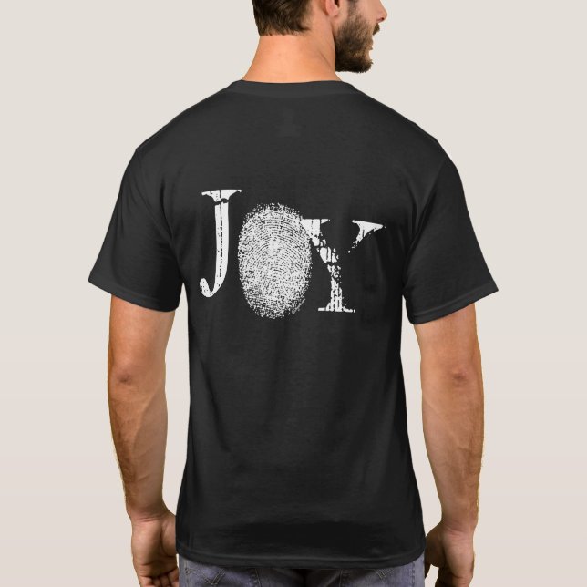 Camiseta Impressão digital Joy Black T-shirt (Verso)
