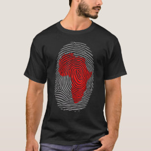 Camiseta Impressão digital mês da história negra africana n