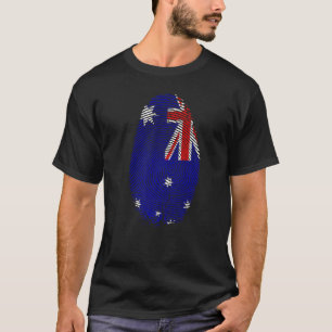 Camiseta Impressão digital na bandeira da Austrália Está no