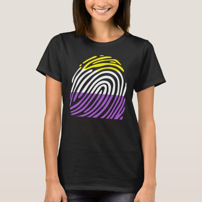 Camiseta Impressão Digital Não Binária (Frente)