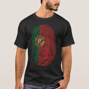 Camiseta Impressão Digital Orgulhosas Raízes Portuguesas Ba