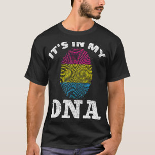 Camiseta Impressão Digital Pansexual Em Meu Dna Pan Pride L