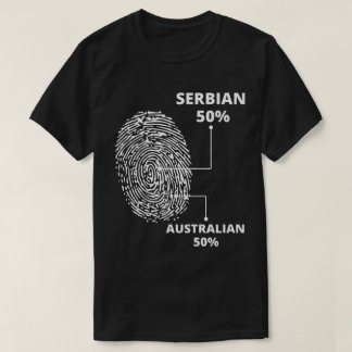 Camiseta Impressão digital sérvia australiana