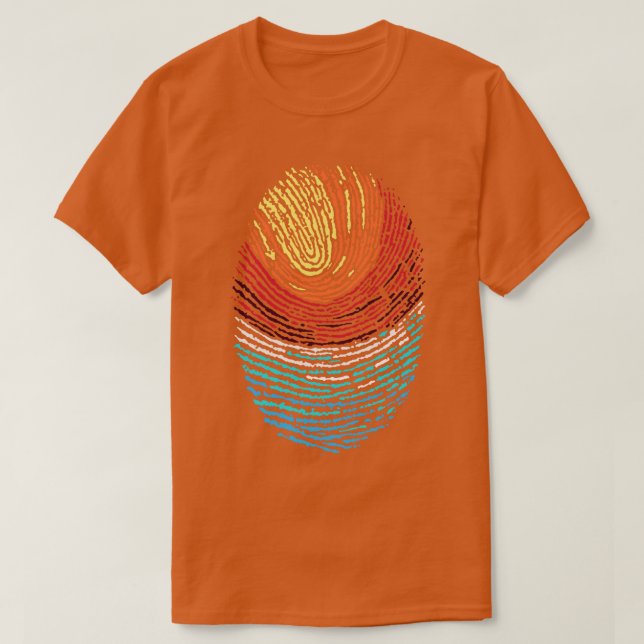 Camiseta Impressão digital Sunset (Frente do Design)