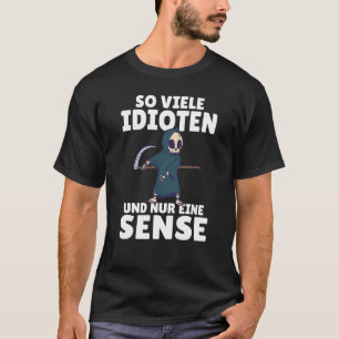 Camiseta Impressão digital Tantos idiotas e um senso de hum