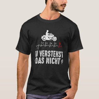 Camiseta Impressão digital Você entende que não é moto com