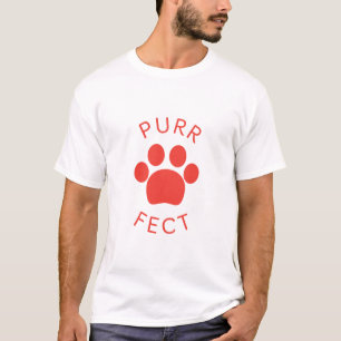 Camiseta Impressão do Cat Perfect Red Purr Paw