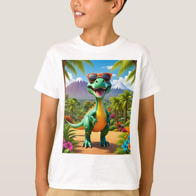 Camiseta impressão do dinossauro (Frente)