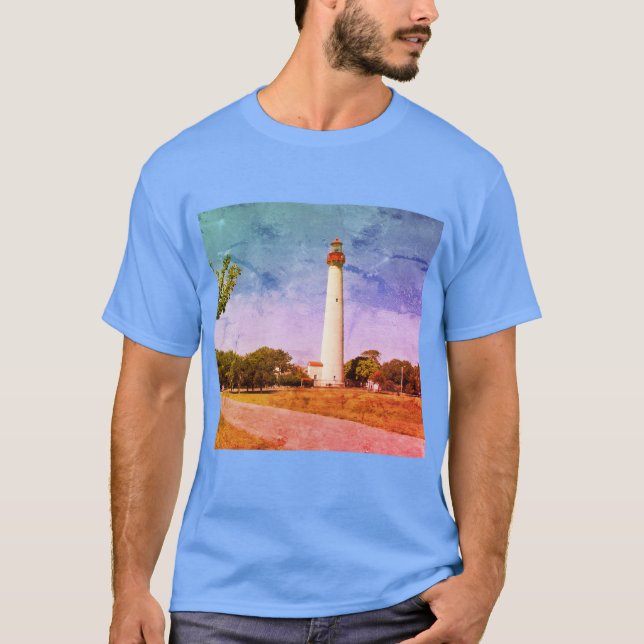 Camiseta Impressão do Farol Cabo de maio (Frente)