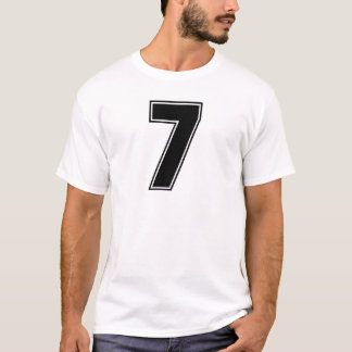 Camiseta Impressão do frontside do número 7