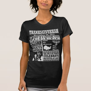 Camiseta Impressão do jornal de Celeberate Thanksgivukkah
