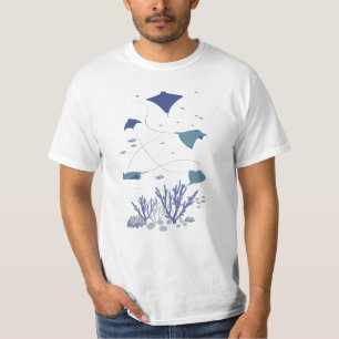 Camiseta Impressão do Oceano Azul