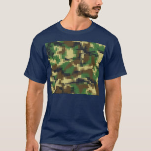 Camiseta Impressão do padrão da Camoue de Pixel Digital