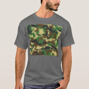 Camiseta Impressão do padrão da Camoue de Pixel Digital