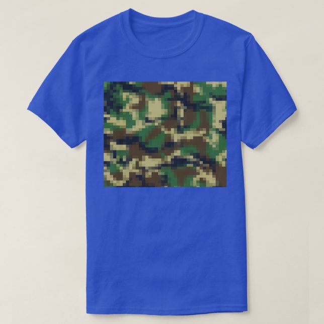 Camiseta Impressão do padrão da Camouflage de Pixel Digital (Frente do Design)