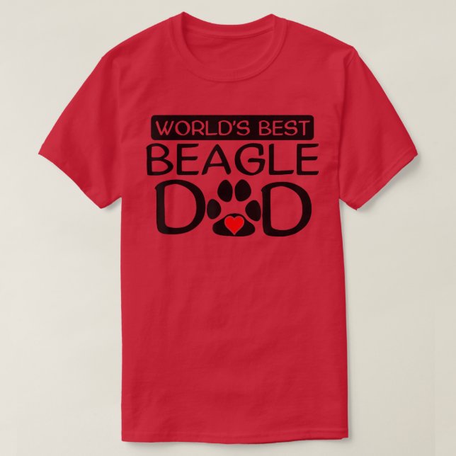 Camiseta Impressão do Pai do melhor beagle do mundo  (Frente do Design)