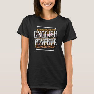 Camiseta Impressão do professor de inglês Leopard