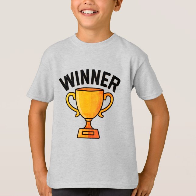 Camiseta impressão do vencedor (Frente)