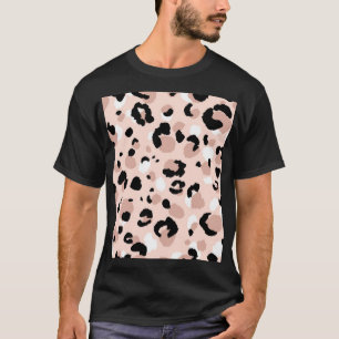 Camiseta Impressão em animais-leopardo Abstrato moderno