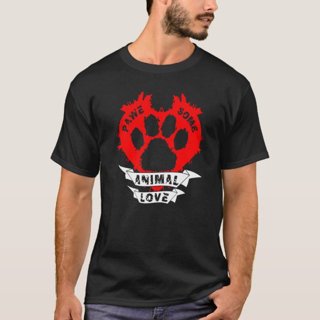 Camiseta Impressão em pântano com amor a animais (Frente)