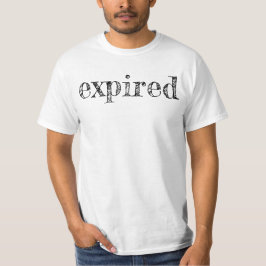 Camiseta impressão "Expirado"