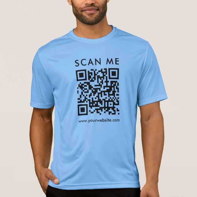 Camiseta Impressão frontal do Código QR da empresa que me e (Frente)