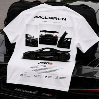 Camiseta Impressão Gráfica de Supercarro