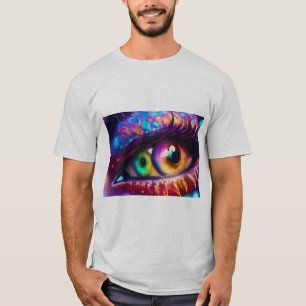 Camiseta Impressão gráfico dividido por cima