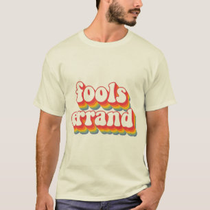Camiseta Impressão Gráfico "Fools Errand" da Vintage em neg