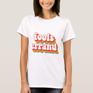 Camiseta Impressão Gráfico "Fools Errand" da Vintage em neg