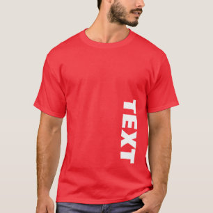 Camiseta Impressão grande de de frente duplo Texto de letra