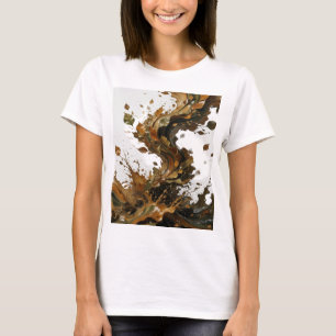 Camiseta Impressão icônica em prata FOLHAS DE OUTONO