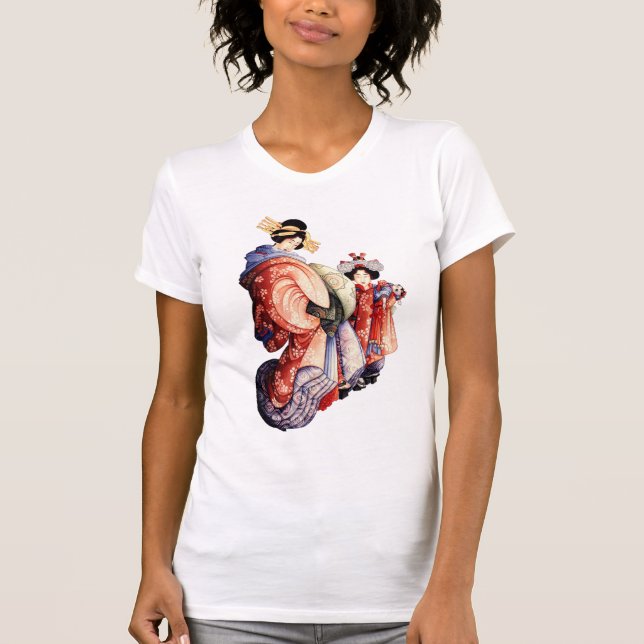 Camiseta Impressão japonês do woodblock (Frente)