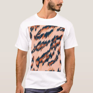 Camiseta Impressão Leopardo: Design sem costura têxtil.