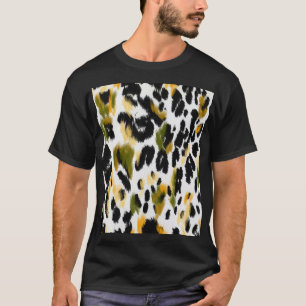 Camiseta Impressão Leopardo: Fundo de Textura Animal