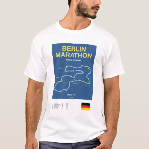 Camiseta Impressão Minimalista da Maratona de Boston
