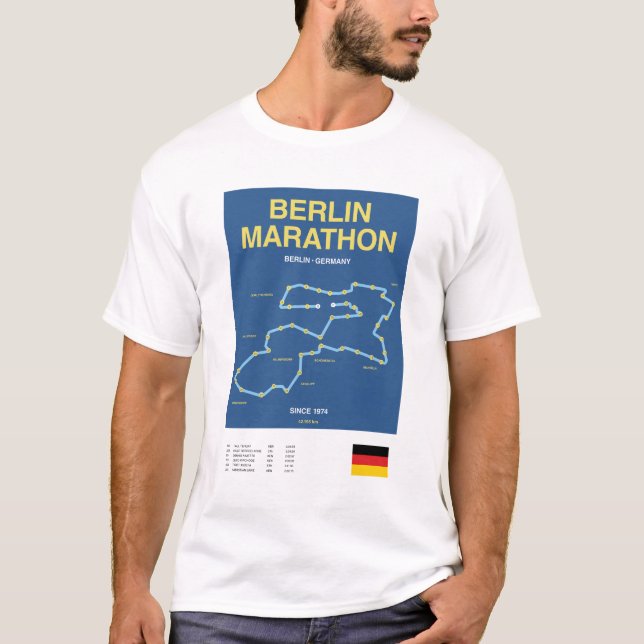 Camiseta Impressão Minimalista da Maratona de Boston (Frente)