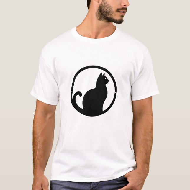 Camiseta Impressão minimalista de silicone preto (Frente)