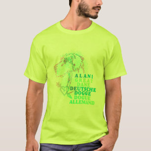 Camiseta impressão moderno de great dane