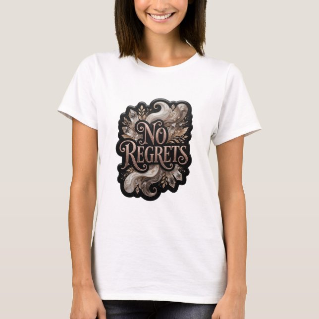 Camiseta Impressão Moderno Ouro SEM ARREPENDIMENTOS (Frente)
