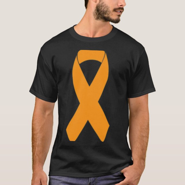 Camiseta Impressão Múltipla Esclerose Ms Orange Ribbon (Frente)