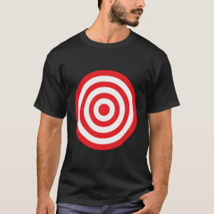 Camiseta Impressão na Frente Olho-Alvo Touro-Alvo Olho Verm